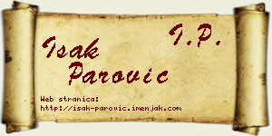 Isak Parović vizit kartica